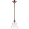 Innovations Lighting Berkshire 8" Led Mini Pendant - Antique Copper - Clear Shade In Transparent