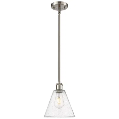 Innovations Lighting Berkshire 8" Led Mini Pendant - Brushed Satin Nickel - Seedy Shade