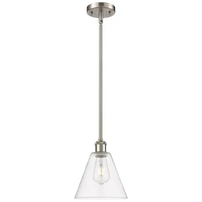 Innovations Lighting Berkshire 8" Mini Pendant - Brushed Satin Nickel - Clear Shade