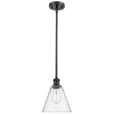 Innovations Lighting Berkshire 8" Mini Pendant - Matte Black - Seedy Shade