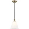 Innovations Lighting Berkshire 8"w Antique Brass Corded Mini Pendant W/ Matte White Shade In Gold