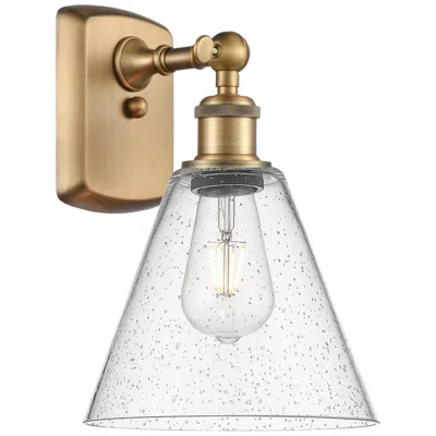 Innovations Lighting Berkshire Glass 8" Led Sconce - Brass Finish - Seedy Shade