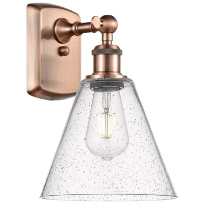 Innovations Lighting Berkshire Glass 8" Led Sconce - Copper Finish - Seedy Shade