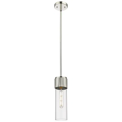 Innovations Lighting Bolivar 4" Wide Polished Nickel Stem Hung Pendant With Clear Glass Sha