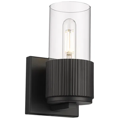 Innovations Lighting Bolivar 7.5" High Matte Black Sconce With Clear Glass Shade