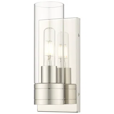 Innovations Lighting Boreas 10 3/4"h Polished Nickel And Clear Glass Wall Sconce