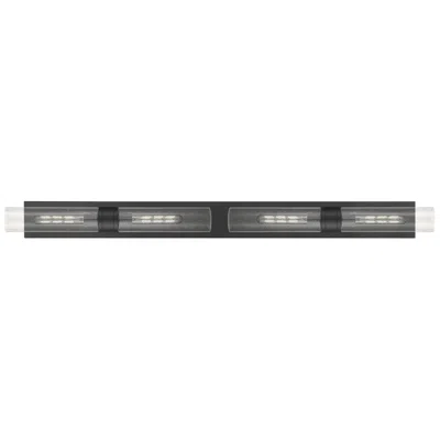 Innovations Lighting Boreas 50 3/4" Wide Black 4-light Bath Light W/ Seedy Glass