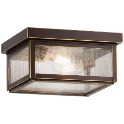Innovations Lighting Branford - 2 Light - 10 Inch - Bronze - Solid Brass - Semi Flush In Brown