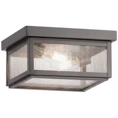 Innovations Lighting Branford - 2 Light - 10 Inch - Gunmetal - Solid Brass - Semi Flush In Gray
