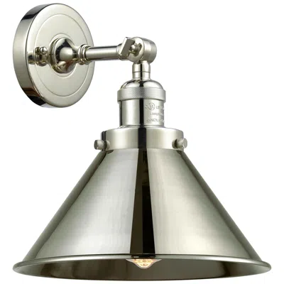 Innovations Lighting Briarcliff 10" Led Sconce - Nickel Finish - Nickel Shade