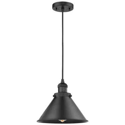 Innovations Lighting Briarcliff 10" Wide Matte Black Mini Pendant With Cone Metal Shade
