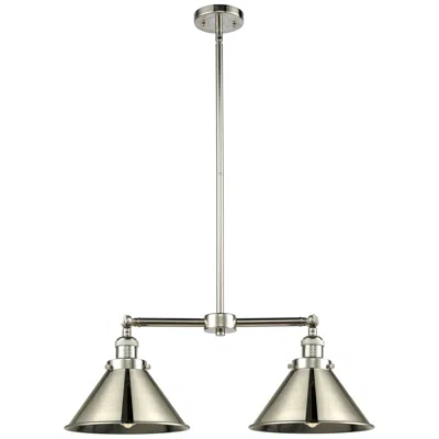 Innovations Lighting Briarcliff 21" 2-light Polished Nickel Island Light W/ Nickel Shade