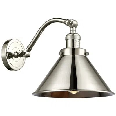 Innovations Lighting Briarcliff 8" Led Sconce - Nickel Finish - Nickel Shade