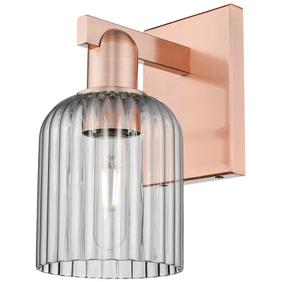 Innovations Lighting Bridal Veil 10.75"h Antique Copper Wall Sconce With Light Smoke Shade