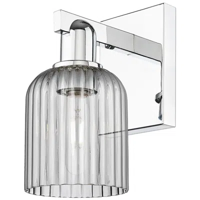 Innovations Lighting Bridal Veil 10.75"h Polished Chrome Wall Sconce With Light Smoke Shade