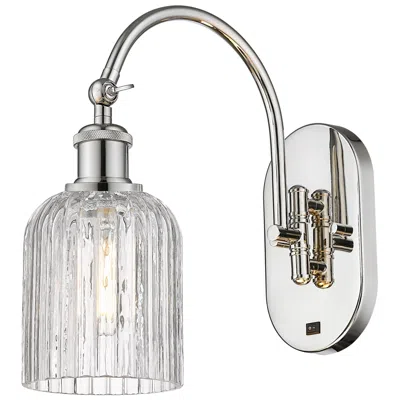 Innovations Lighting Bridal Veil 12.5"h Polished Nickel Adjustable Sconce W/ Clear Shade
