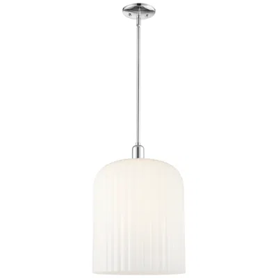 Innovations Lighting Bridal Veil 12"w 3 Light Chrome Stem Mini Pendant W/ Gloss White Shade