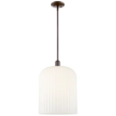 Innovations Lighting Bridal Veil 12"w 3-lt Oil Rubbed Bronze Stem Mini Pendant W/ White Shade