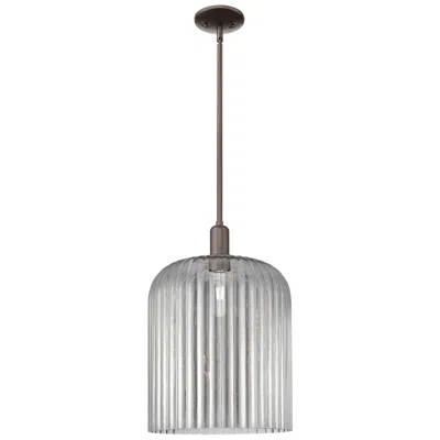Innovations Lighting Bridal Veil 12"w Oil Rubbed Bronze Stem Mini Pendant W/ Smoke Shade