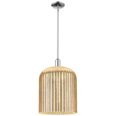 Innovations Lighting Bridal Veil 12"w Polished Chrome Stem Mini Pendant With Mercury Shade