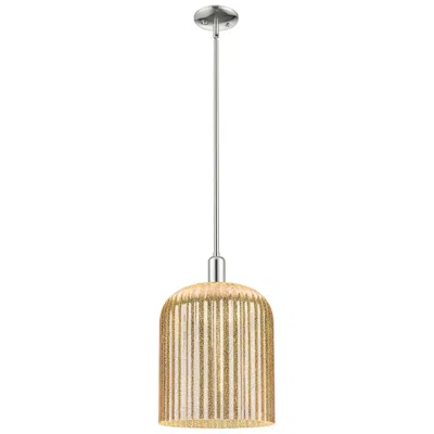 Innovations Lighting Bridal Veil 12"w Polished Nickel Stem Mini Pendant With Mercury Shade