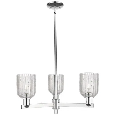 Innovations Lighting Bridal Veil 17.5"w 3 Light Polished Chrome Chandelier With Clear Shade