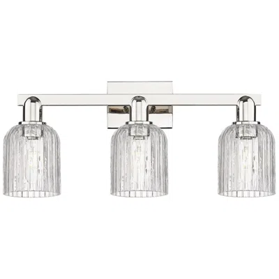 Innovations Lighting Bridal Veil 24"w 3 Light Polished Nickel Bath Light With Clear Shade
