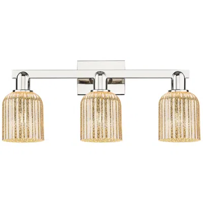 Innovations Lighting Bridal Veil 24"w 3 Light Polished Nickel Bath Light With Mercury Shade