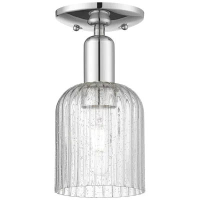 Innovations Lighting Bridal Veil 5" Wide Polished Chrome Semi-flush Mount With Seedy Shade