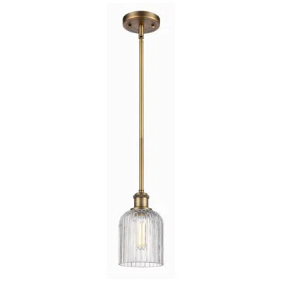 Innovations Lighting Bridal Veil 5"w Brushed Brass And Clear Glass Mini Pendant