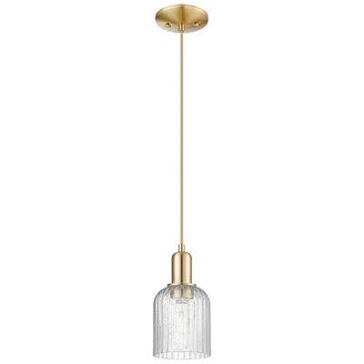 Innovations Lighting Bridal Veil 5"w Champagne Bronze Cord Mini Pendant With Seedy Shade