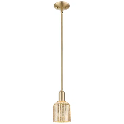 Innovations Lighting Bridal Veil 5"w Champagne Bronze Stem Mini Pendant With Mercury Shade