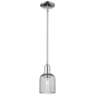 Innovations Lighting Bridal Veil 5"w Chrome Stem Mini Pendant With Light Smoke Shade