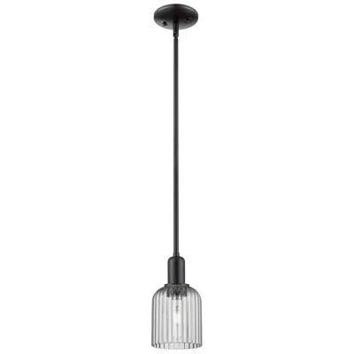Innovations Lighting Bridal Veil 5"w Oil Rubbed Bronze Stem Mini Pendant W/ Smoke Shade