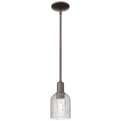 Innovations Lighting Bridal Veil 5"w Oil Rubbed Bronze Stem Mini Pendant With Clear Shade
