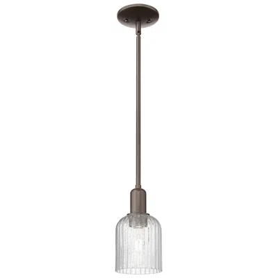 Innovations Lighting Bridal Veil 5"w Oil Rubbed Bronze Stem Mini Pendant With Seedy Shade