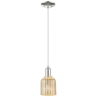 Innovations Lighting Bridal Veil 5"w Polished Nickel Cord Mini Pendant With Mercury Shade