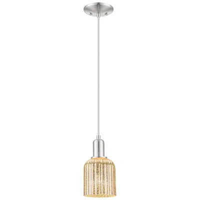 Innovations Lighting Bridal Veil 5"w Satin Nickel Cord Mini Pendant W/ Mercury Shade