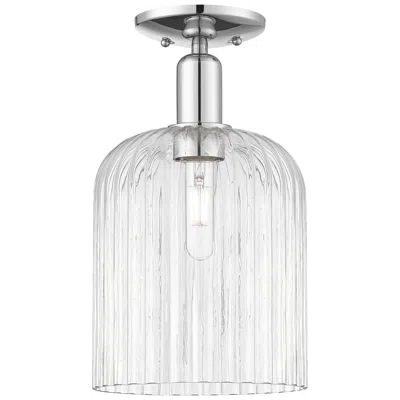 Innovations Lighting Bridal Veil 8" Wide Polished Chrome Semi-flush Mount With Clear Shade
