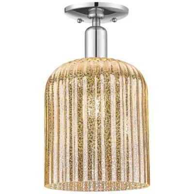 Innovations Lighting Bridal Veil 8" Wide Polished Chrome Semi-flush Mount With Mercury Shade