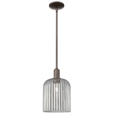 Innovations Lighting Bridal Veil 8"w Oil Rubbed Bronze Stem Mini Pendant W/ Smoke Shade