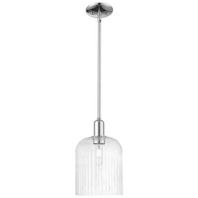 Innovations Lighting Bridal Veil 8"w Polished Chrome Stem Hung Mini Pendant With Seedy Shade