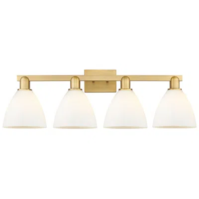 Innovations Lighting Bristol 11"h 4-light Brushed Brass Bath Vanity Light W/ Matte White Shade