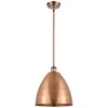 Innovations Lighting Bristol 12" Wide Antique Copper Led Stem Hung Mini Pendant In Gold