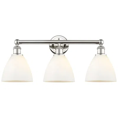 Innovations Lighting Bristol 25 1/2"w Polished Nickel White 3-light Bath Light