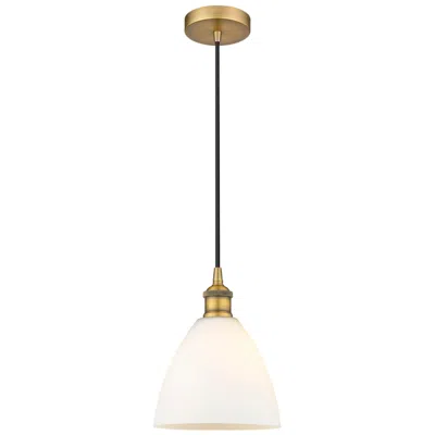 Innovations Lighting Bristol 7 1/2" Wide Brushed Brass Cord Hung Mini Pendant