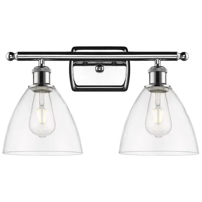 Innovations Lighting Bristol Glass 2 Light 18" Led Bath Light - Polished Chrome - Clear Sha
