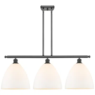 Innovations Lighting Bristol Glass 3 Light 39" Led Island Light - Oil Rubbed Bronze  - Whit