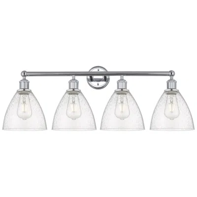 Innovations Lighting Bristol Glass 35" 4-light Polished Chrome Bath Light W/ Seedy Shade