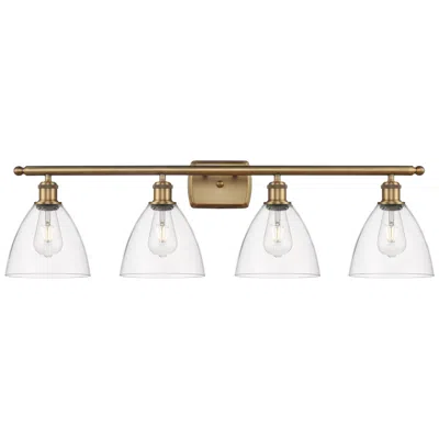 Innovations Lighting Bristol Glass 4 Light 38" Bath Light - Brushed Brass - Clear Shade